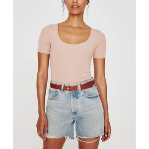 AG Adriano Goldschmeid Jaxon Pink Knit Tee